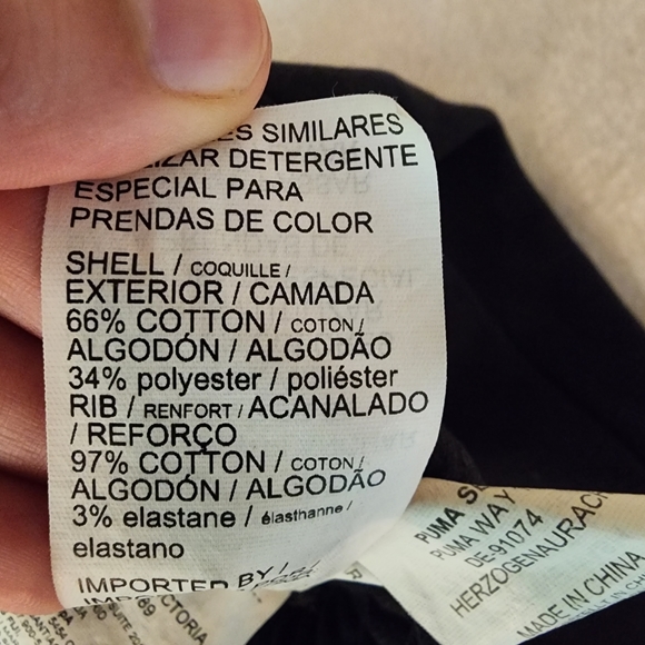 Puma sweatpants cotton black washed color - Picture 2 of 6